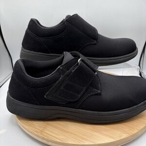 Orthofeet 525 Mens Bismarck Stretch Orthotic Support Shoes Sz 11 D Black Stretch